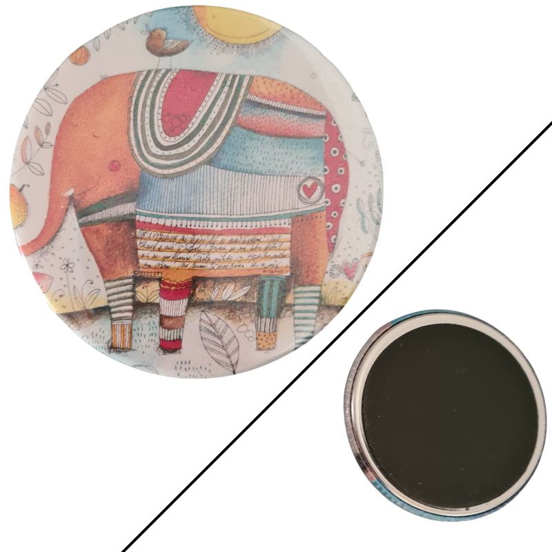 Magnetická placka s barevným slonem