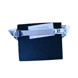 Smaltovaná spona - pírko modré