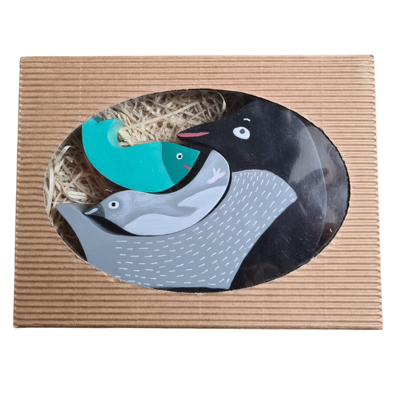 Dřevěná balanční sada - ptáčci