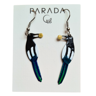 Smaltované visací náušnice - lišky