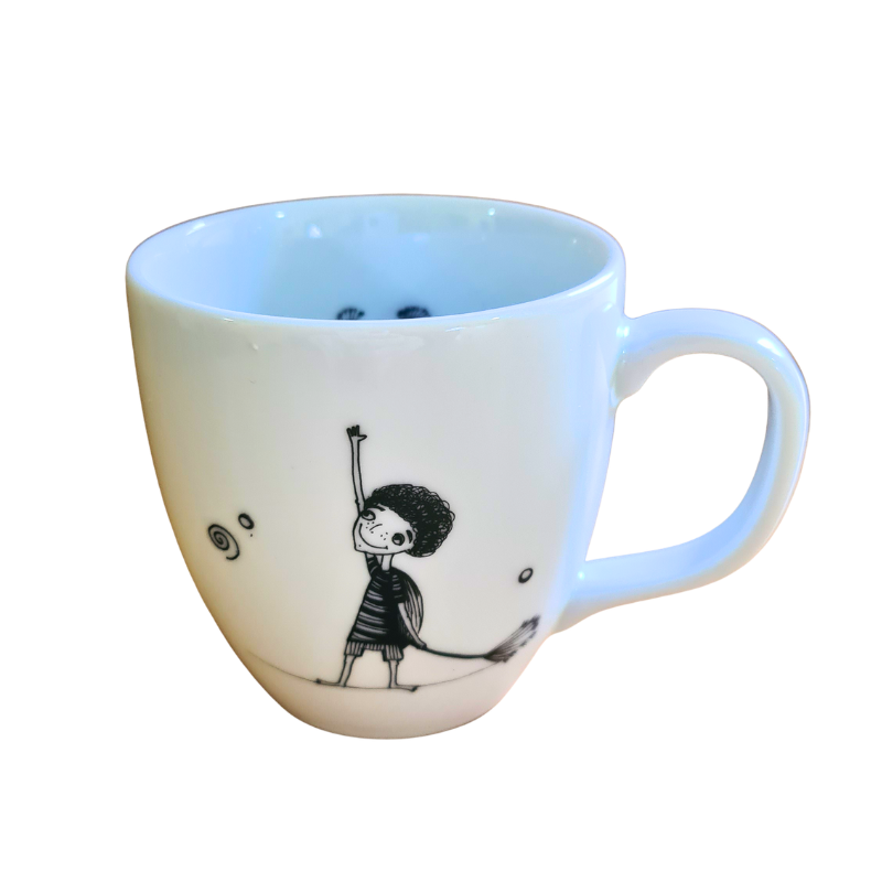 Hrnek porcelánový s malým snílkem