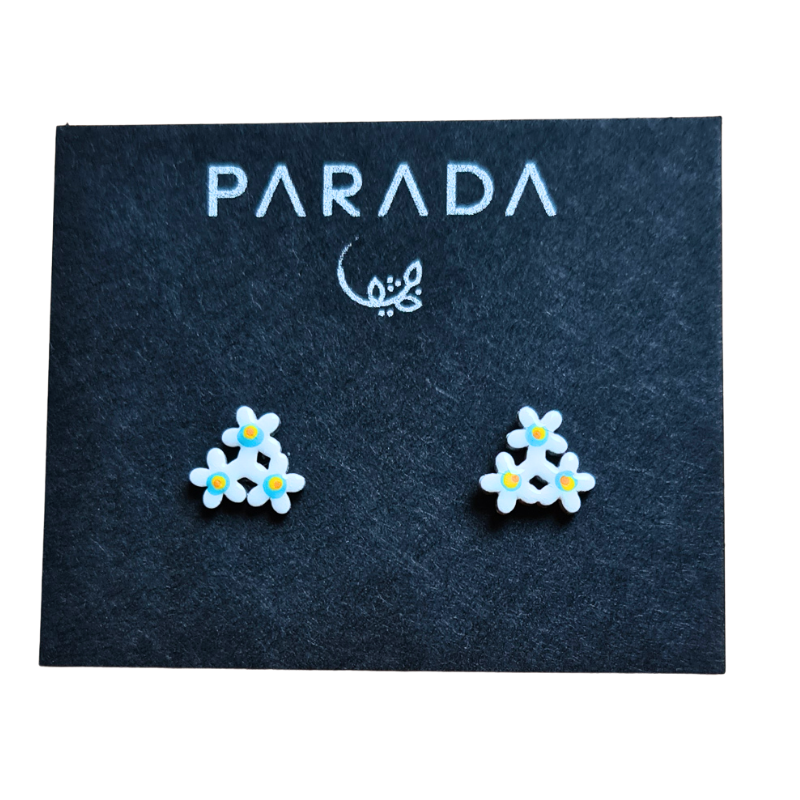 Smaltované náušnice pecky - řebříček