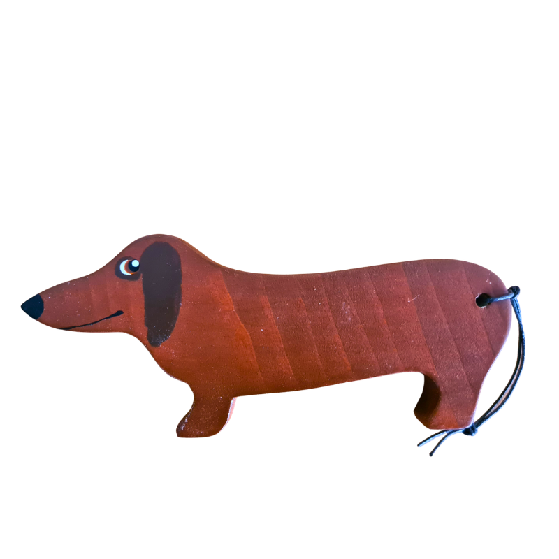 Dřevěná figurka - jezevčík 