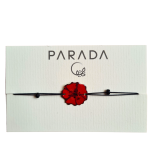 Náramek na šňůrce - vlčí mák