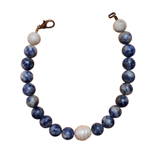 Modrobílý náramek