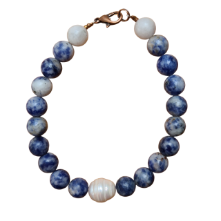 Modrobílý náramek